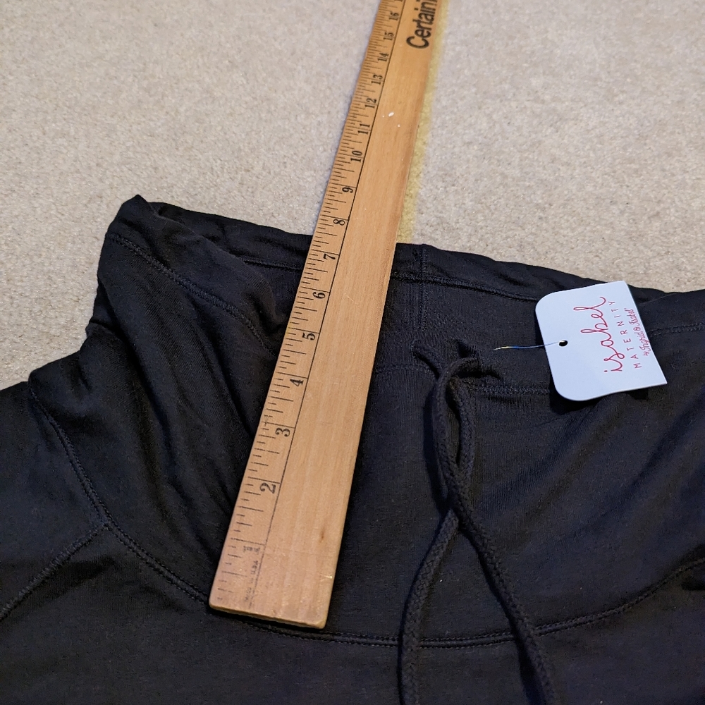 Isabel maternity by Ingrid & Isabel black turtleneck w/ drawstrings top - Picture 11 of 13